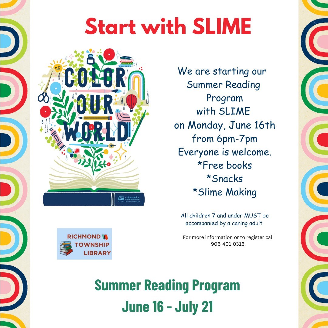 Color Our World with Books Summer Reading Program — Richmond Township ...